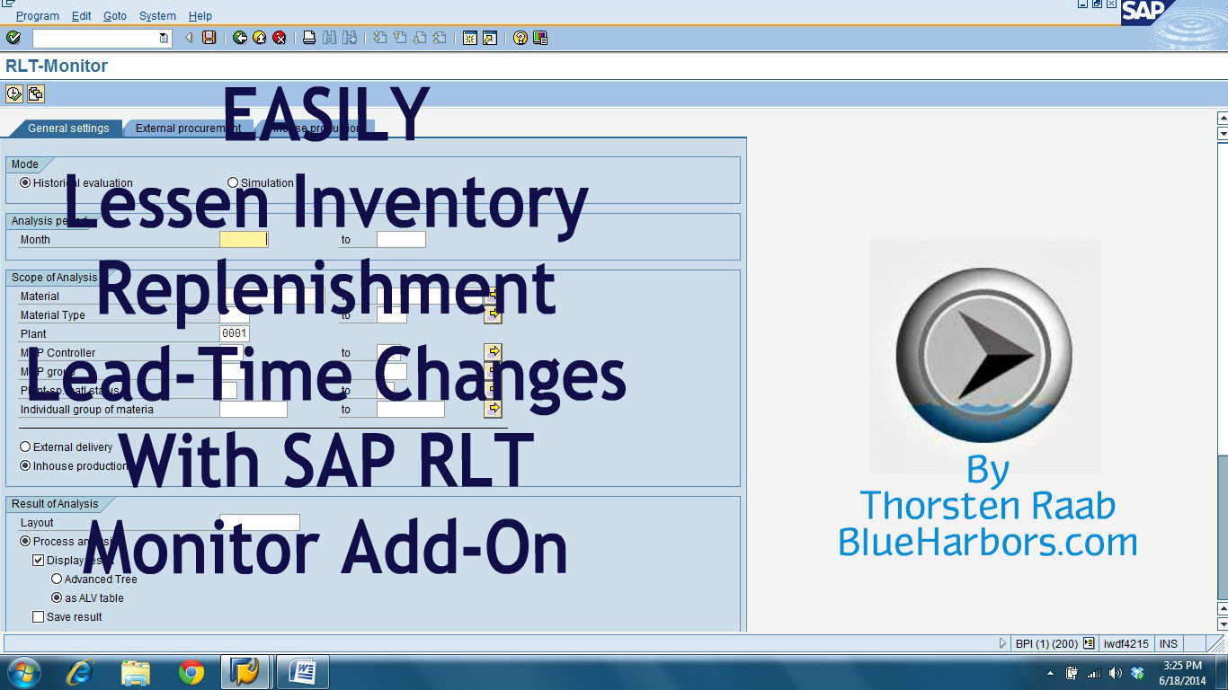 Easily Lesson Inventory Replenishment Lead-Time Changes With SAP RLT Monitor Add-On Blue Harbors